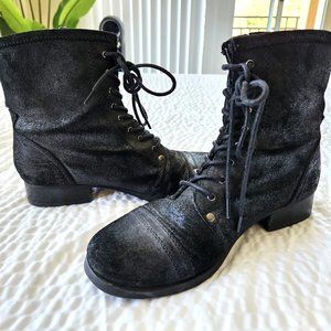 Aldo Vintage Black Combat Boots